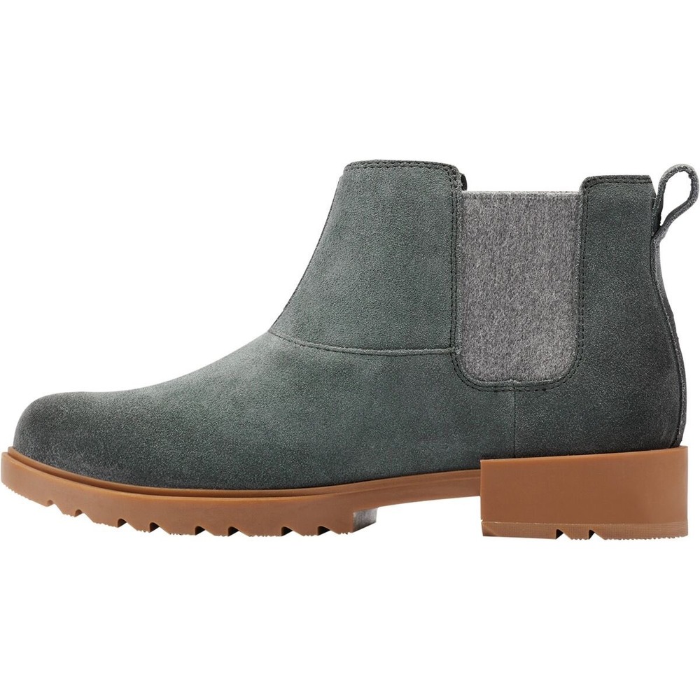 Sorel‎ Grey Suede Emelie II Chelsea Boot Dark Moss